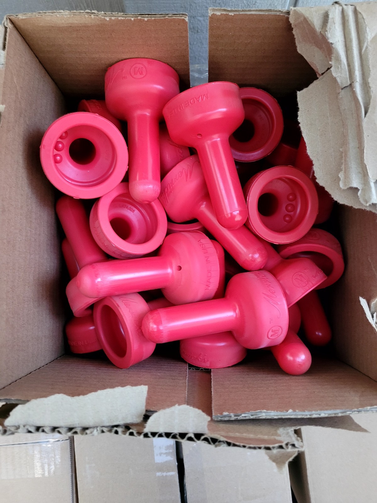 Merricks Calf Nurser Snap On Red Bottle Nipple 45-0601 Heavy Duty (Box of 48)