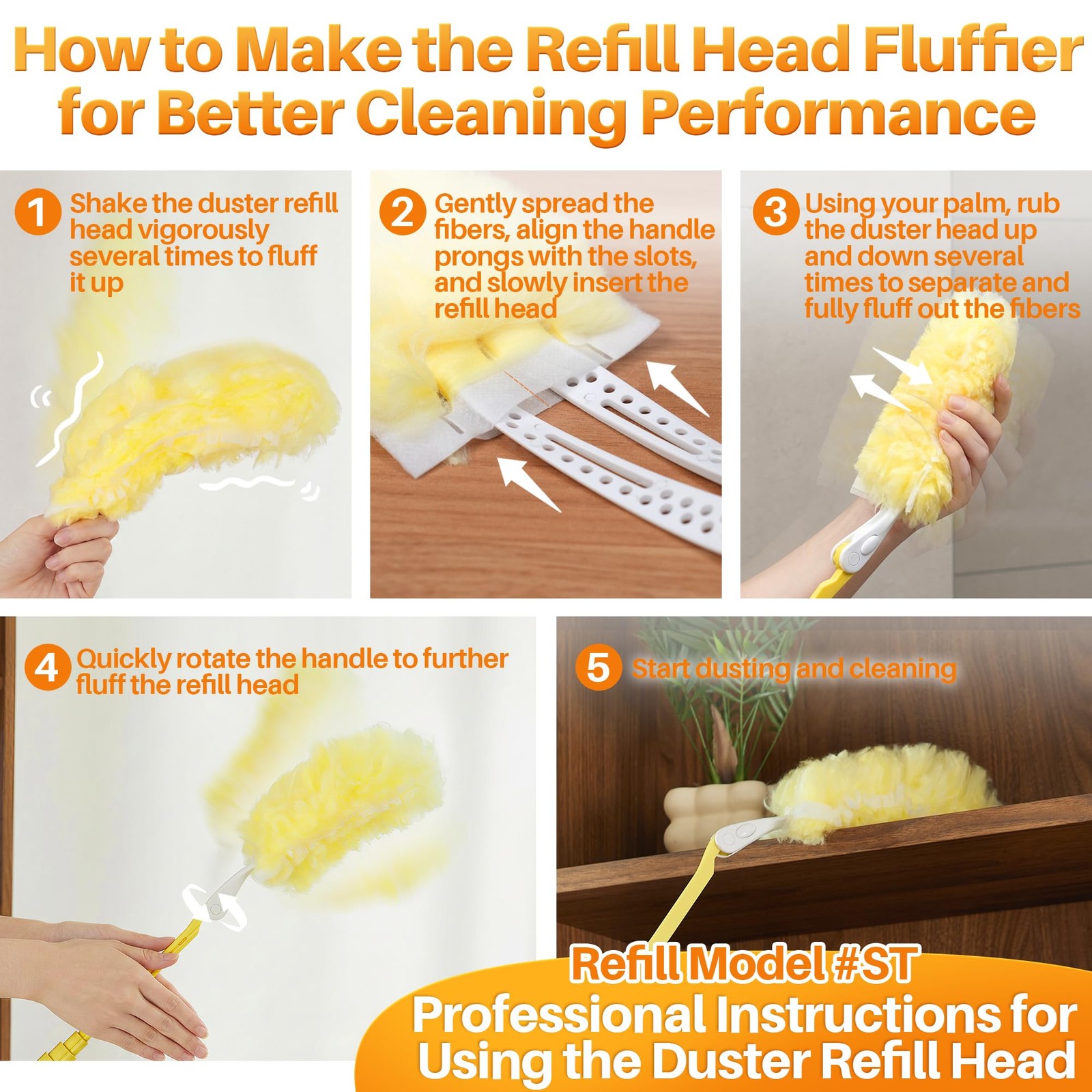 1 Extendable Handle + 24 Duster Refills,…