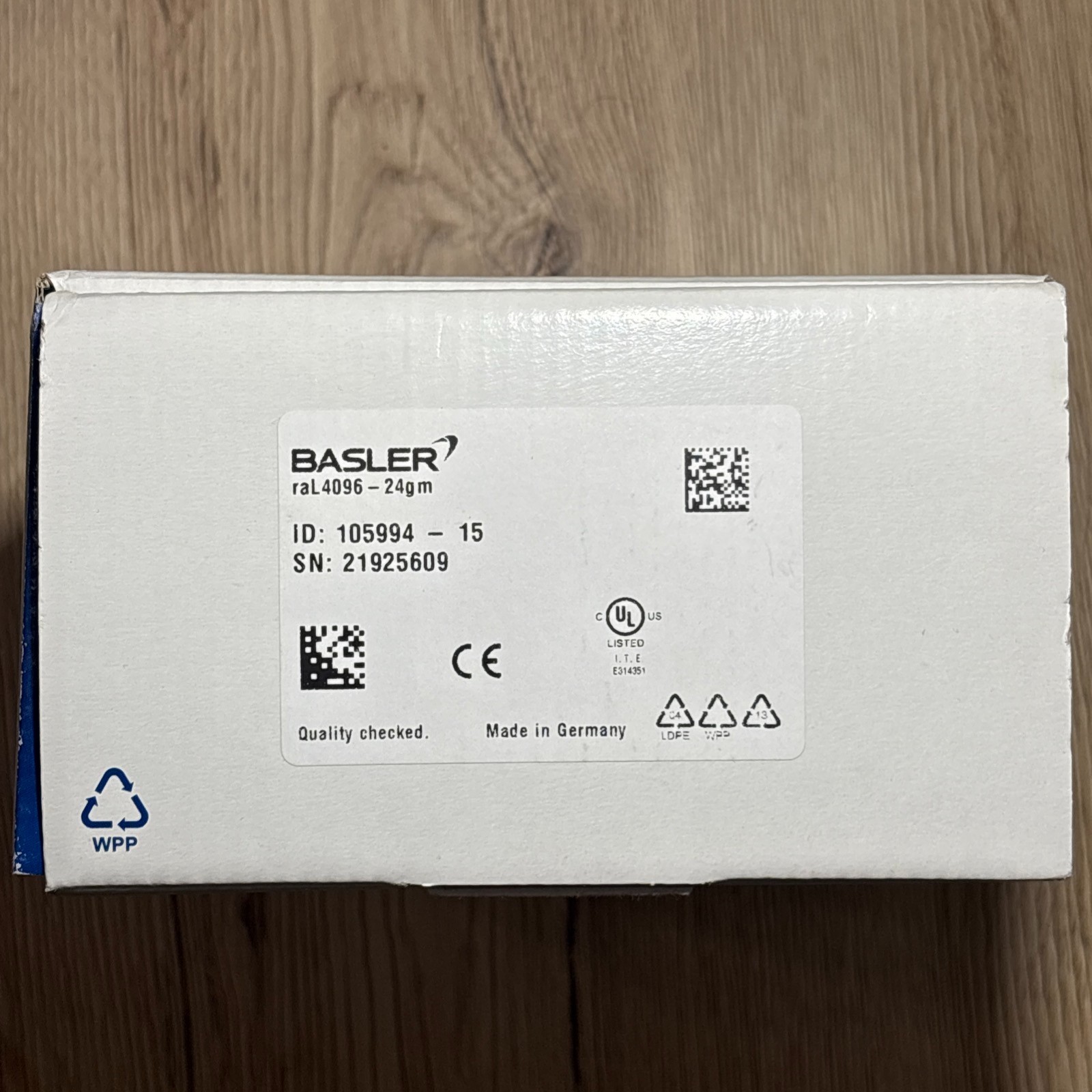 Basler raL4096-24gm Industrial Camera