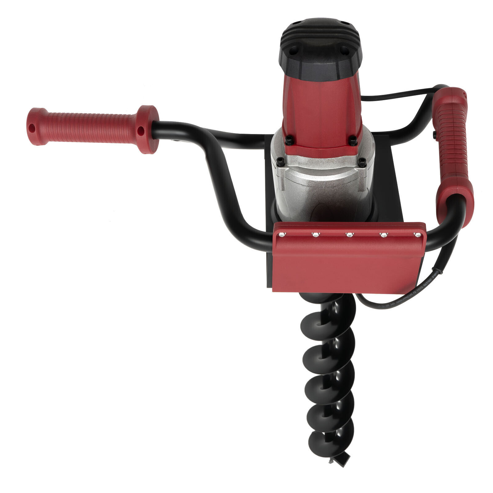 200rpm Powerful Electric Corded Digger Post Hole Auger 2 Drill Bit 1500W 1.6HP