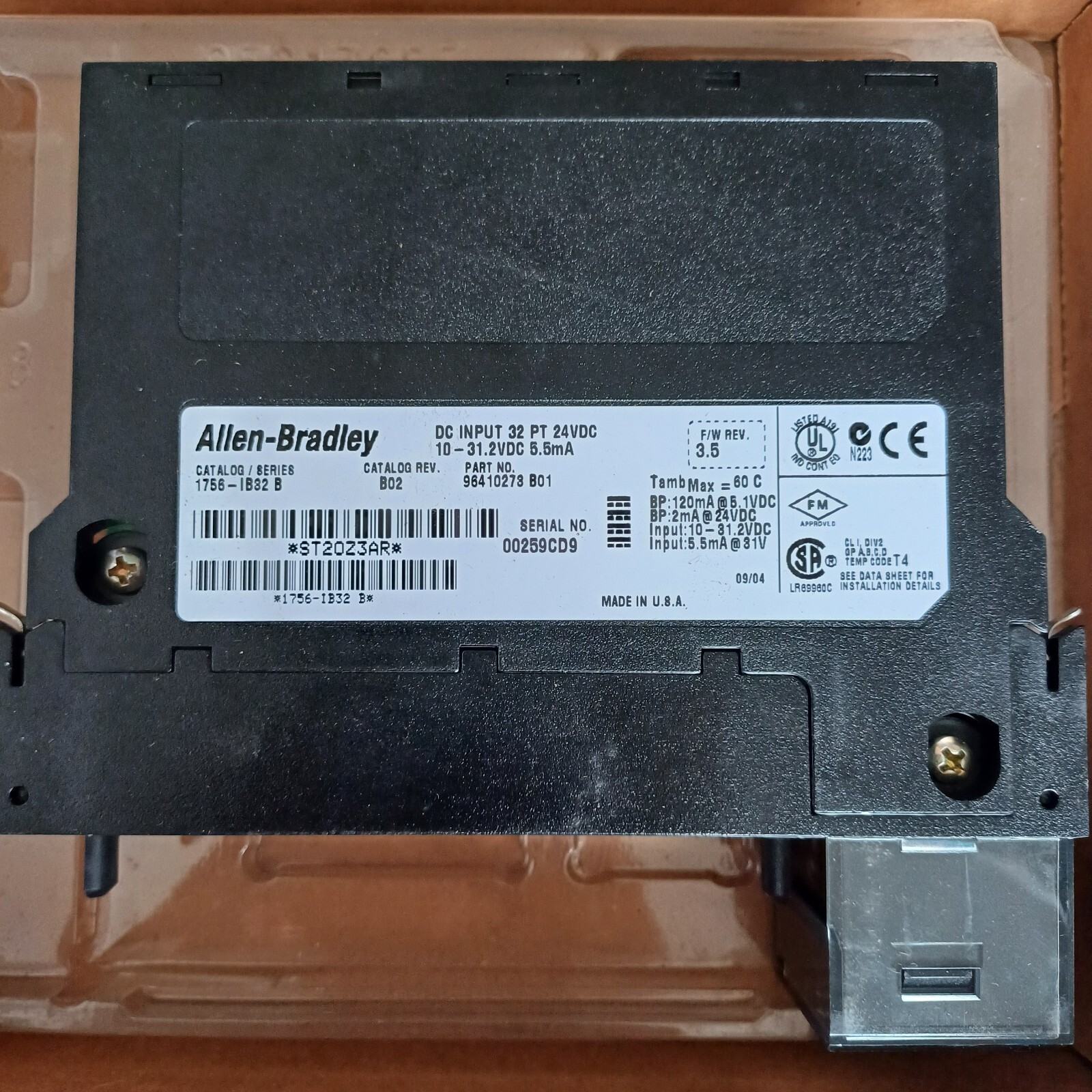 NEW ALLEN BRADLEY 1756 IB32 ControlLogix 32 Pt 12/24V Module AB 1756IB32 USA
