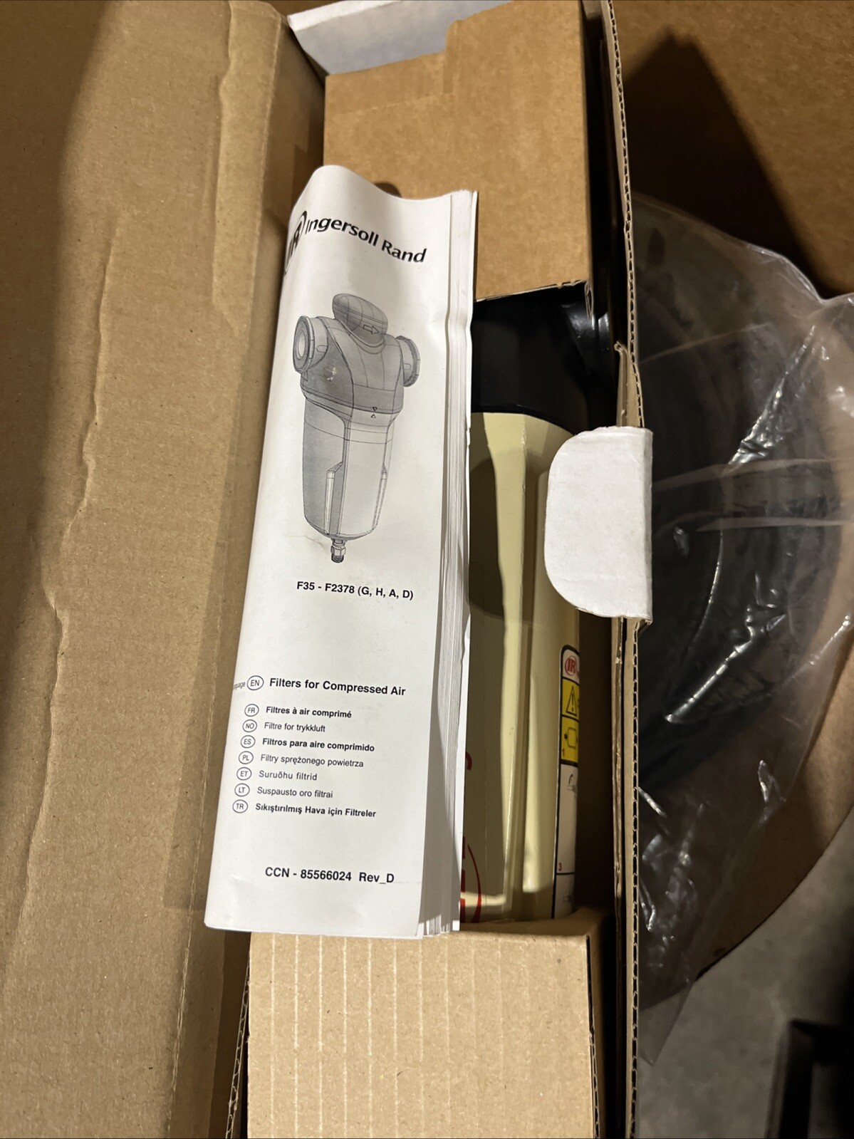 Ingersoll Rand F108IH CCN 85565075 Coalescing Air Filter W/Signal 3/4″ NPT