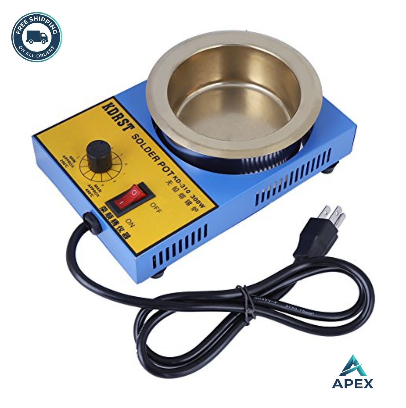 Soldering Pot 300W 100mm Tin Melting Desoldering Bath 200-450C Adjustable