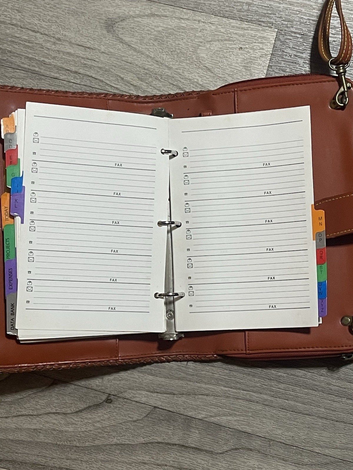 Dooney & Bourke Organizer Notebook Planner Calendar Leather Vintage Crossbody