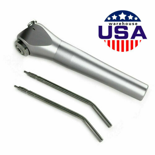 Dental 3 Way Air Water Spray Triple Syringe + 2 Nozzles Valve Core style button