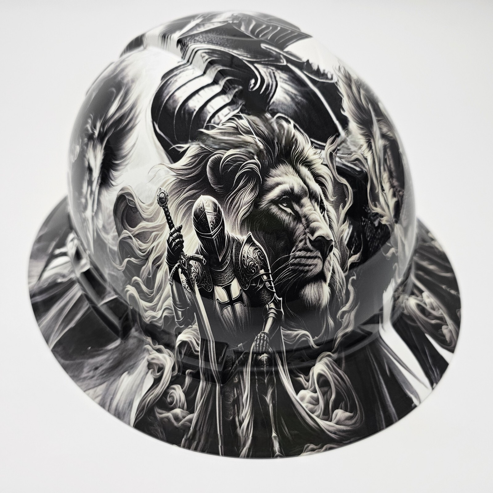 full brim hard hat custom hydro dipped IN WARRIORS OF CHRIST CHRISTIANITY JESUS