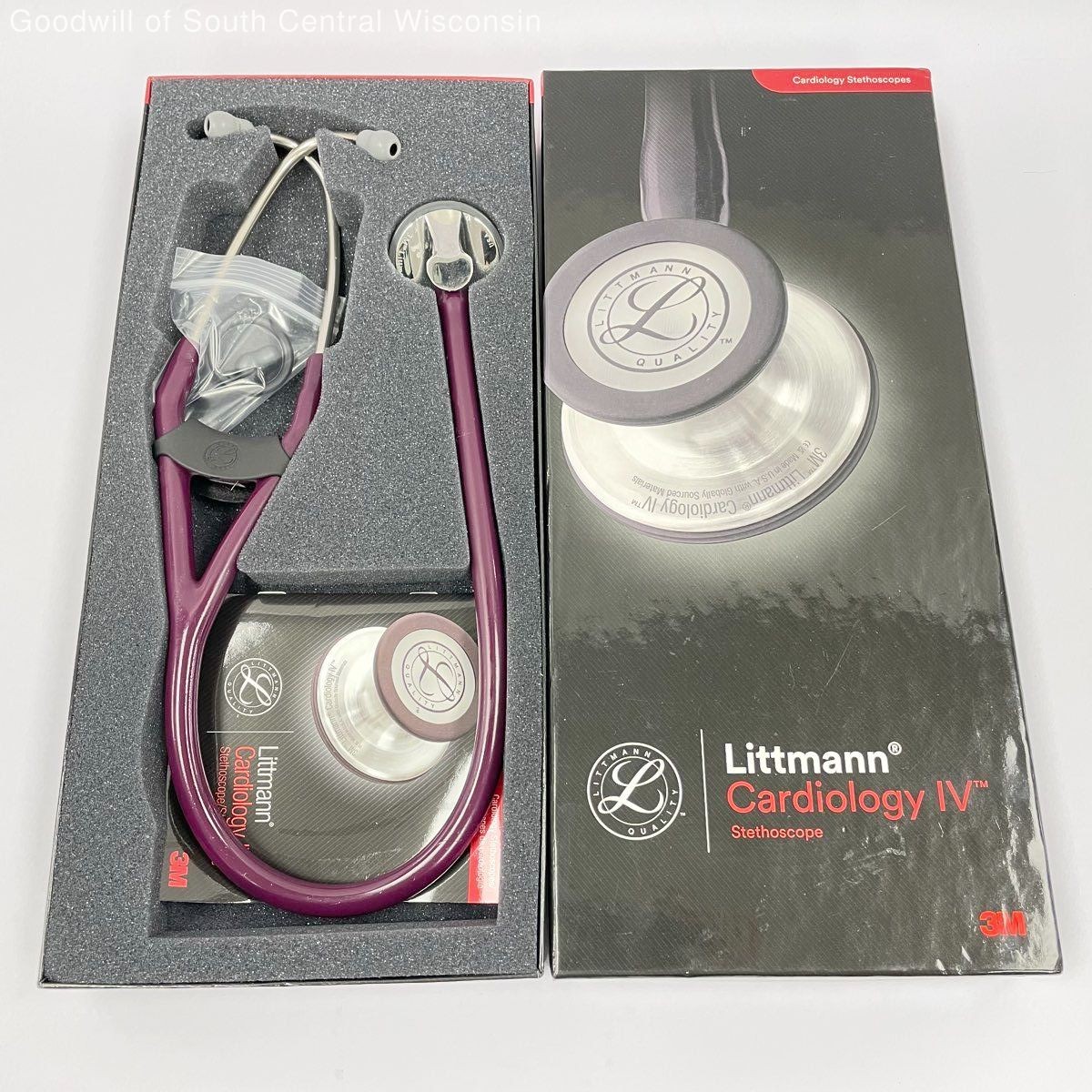 3M Littmann Cardiology A19112626 Plum Colored Stethoscope & Tips -Mismatched Box