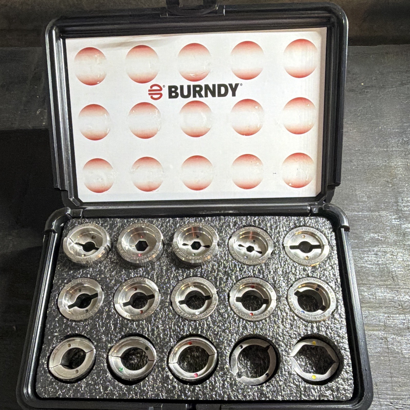 BURNDY Crimping Die Set w/ Assorted Dies in Carrying Case, In Case