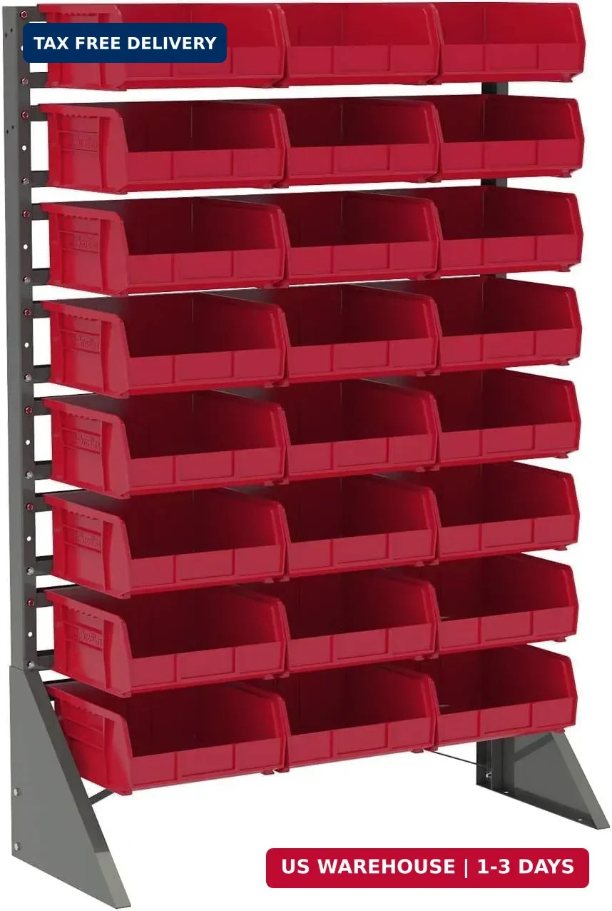 Stackable Black Storage Bins – 6-Pack for Garage & Pantry Organization