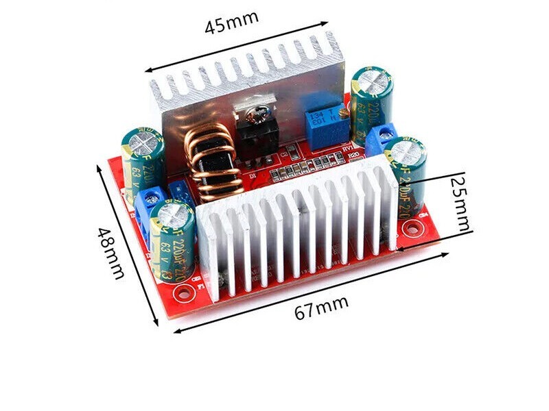 DC-DC 400W 15A Step-up Converter,8.5-50V Charger,Constant Current Voltage Module