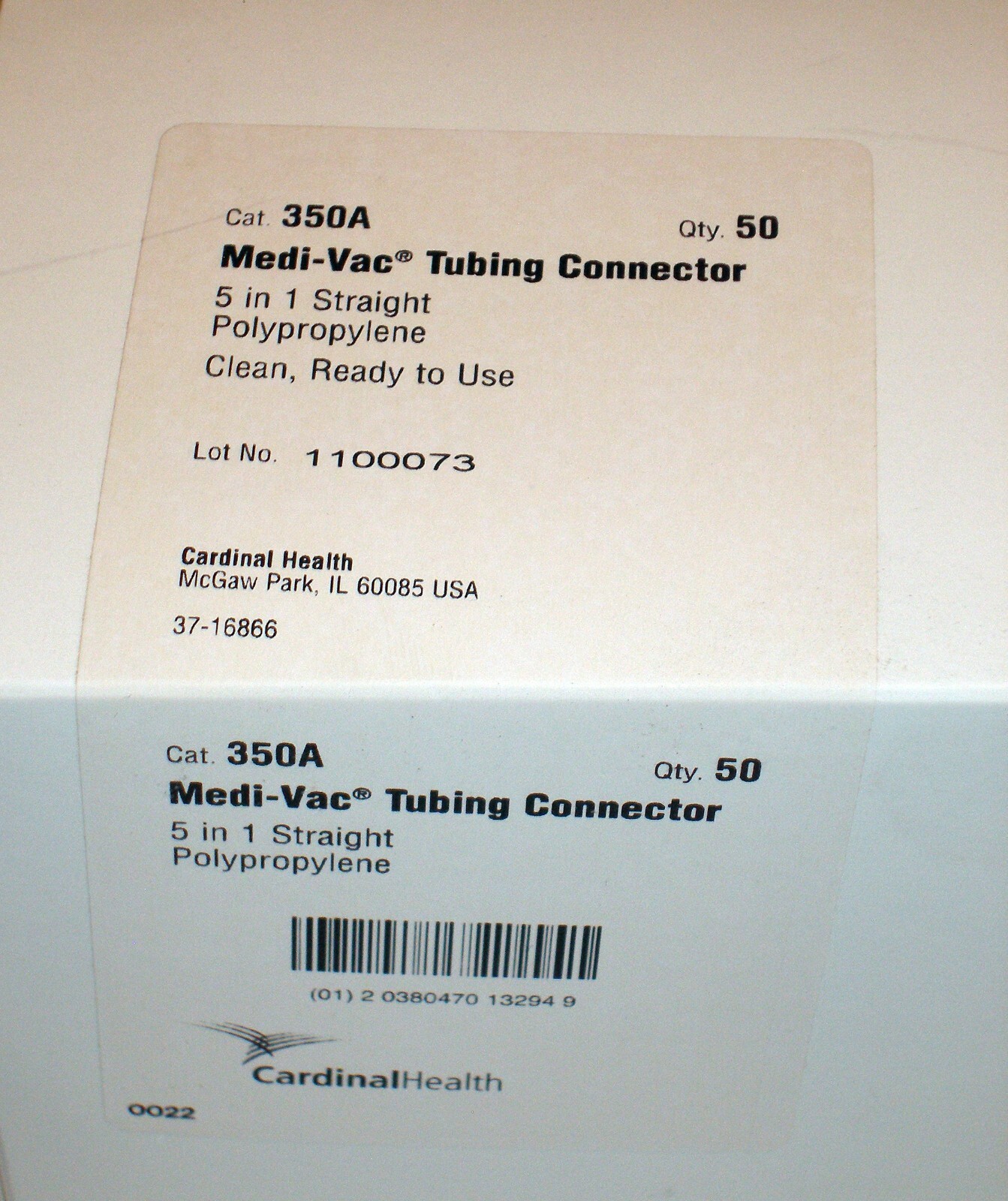 Cardinal Health Medi-Vac 5-in-1 Straight Tubing Connector CAT 350A (Lot of 5)