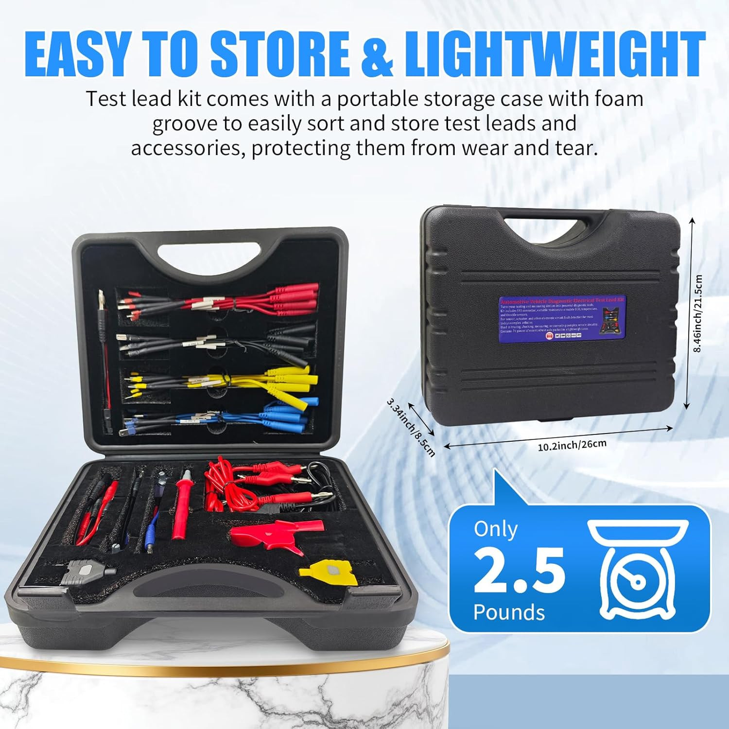 76 PCS Automotive Test Lead Kit for Car Diagnostics – Multimeter Accessories