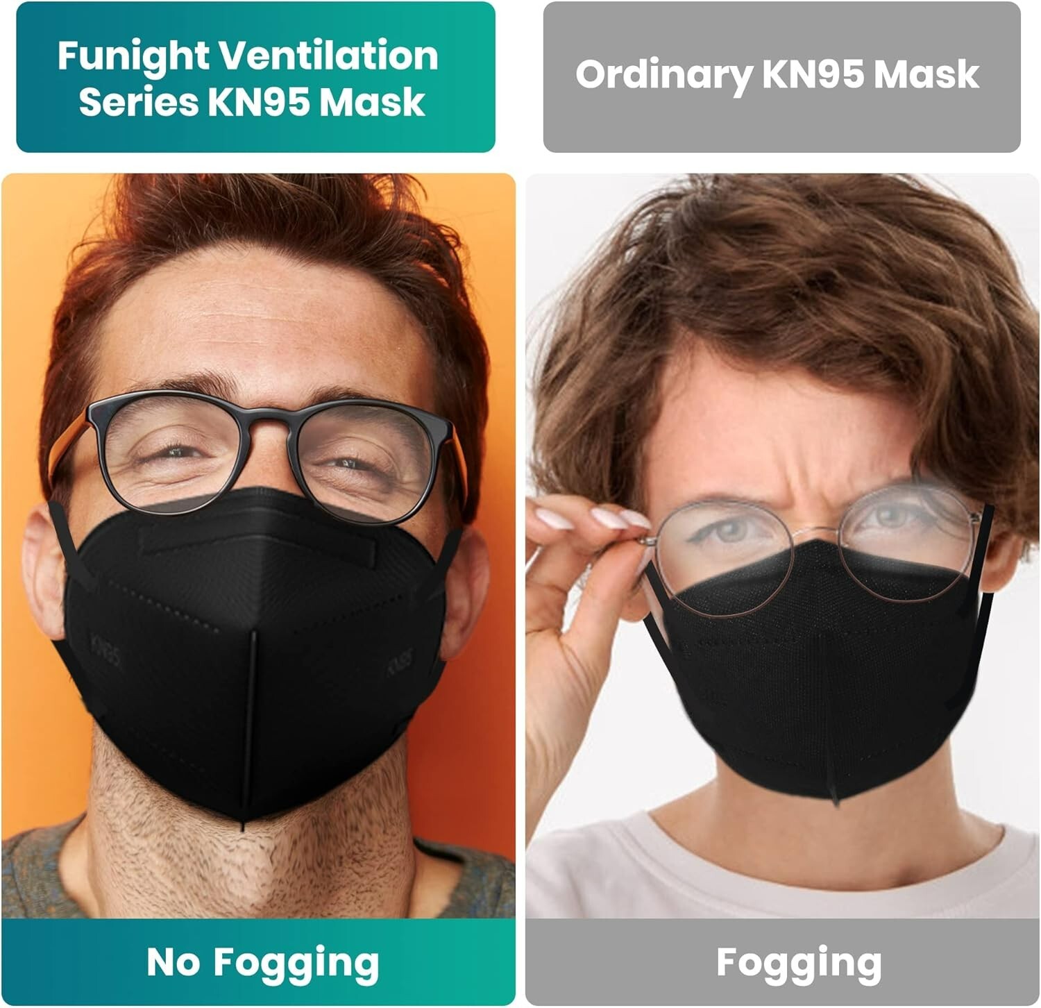 KN95 PROTECTIVE MASK GB2626-2019Self priming filter 30 white black gray
