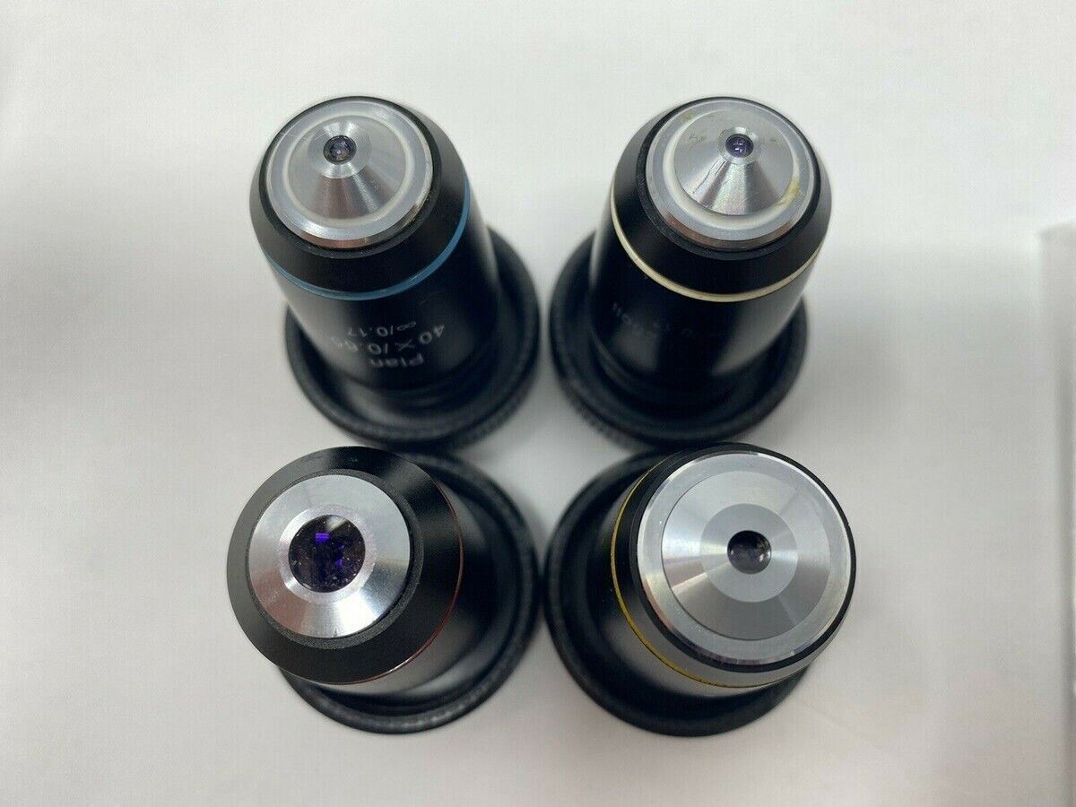 [4X, 10X, 40X, 100X] Motic BA400 Fluorescence Microscope Plan Objectives