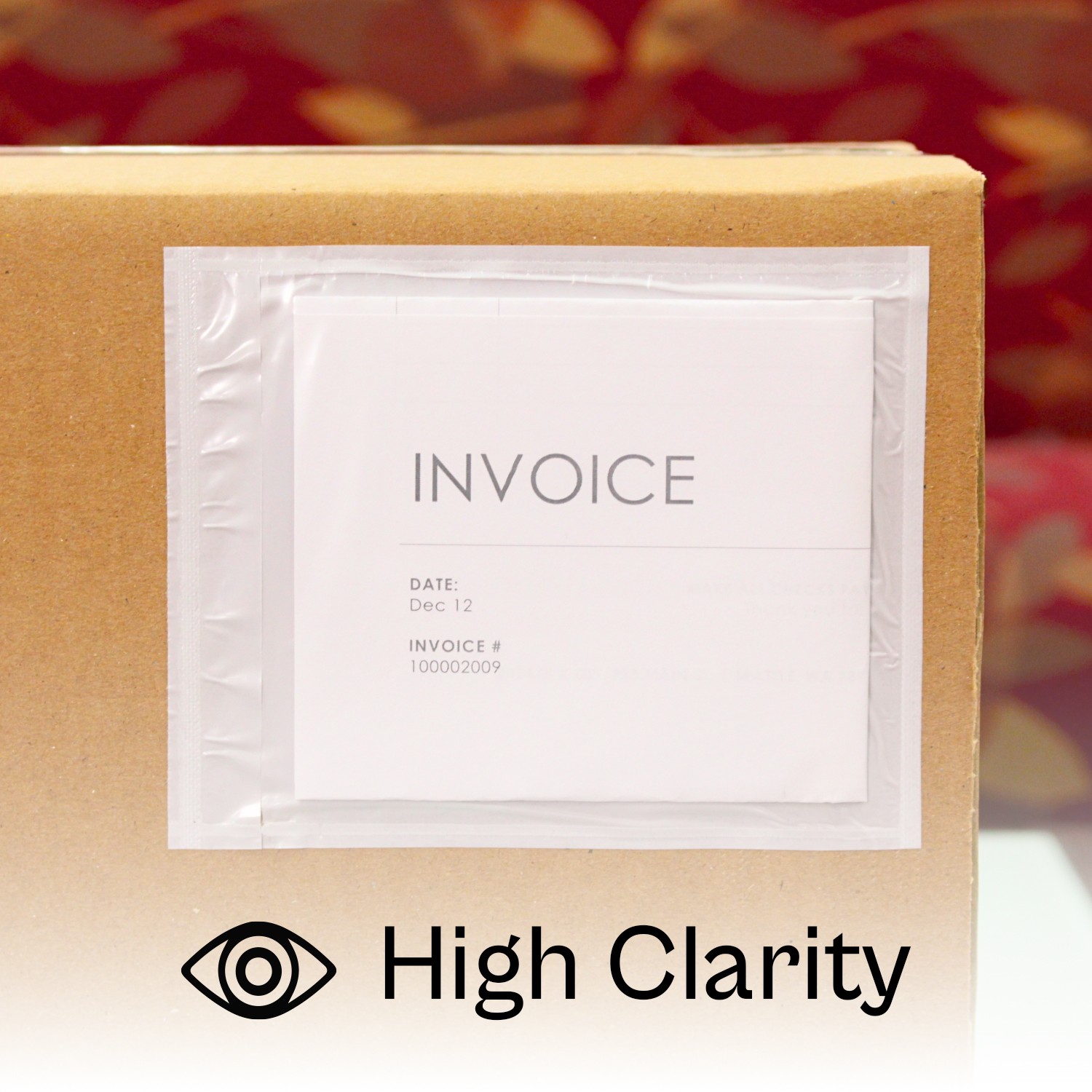 7.5″ x 5.5″ Clear Face Strip Packing List Enclosed Envelopes Top Load, 1000 Pcs