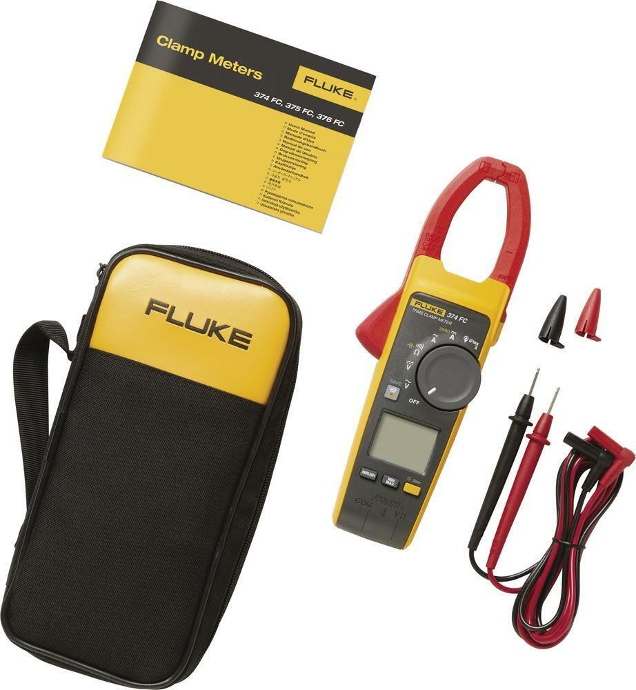 Fluke 374 FC True RMS AC/DC Clamp Meter, 600 A, 1000 V