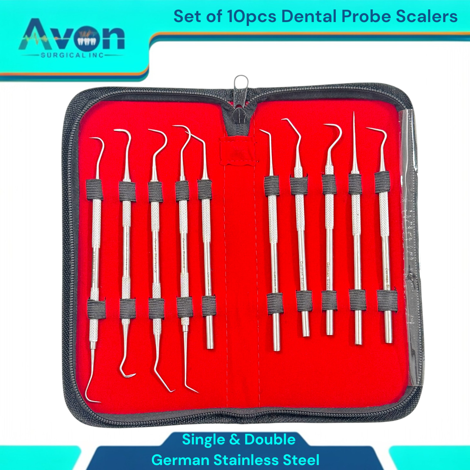 Single & Double Ended Scaler Picks – Precision Dental Hygiene Probes – 10 Pack