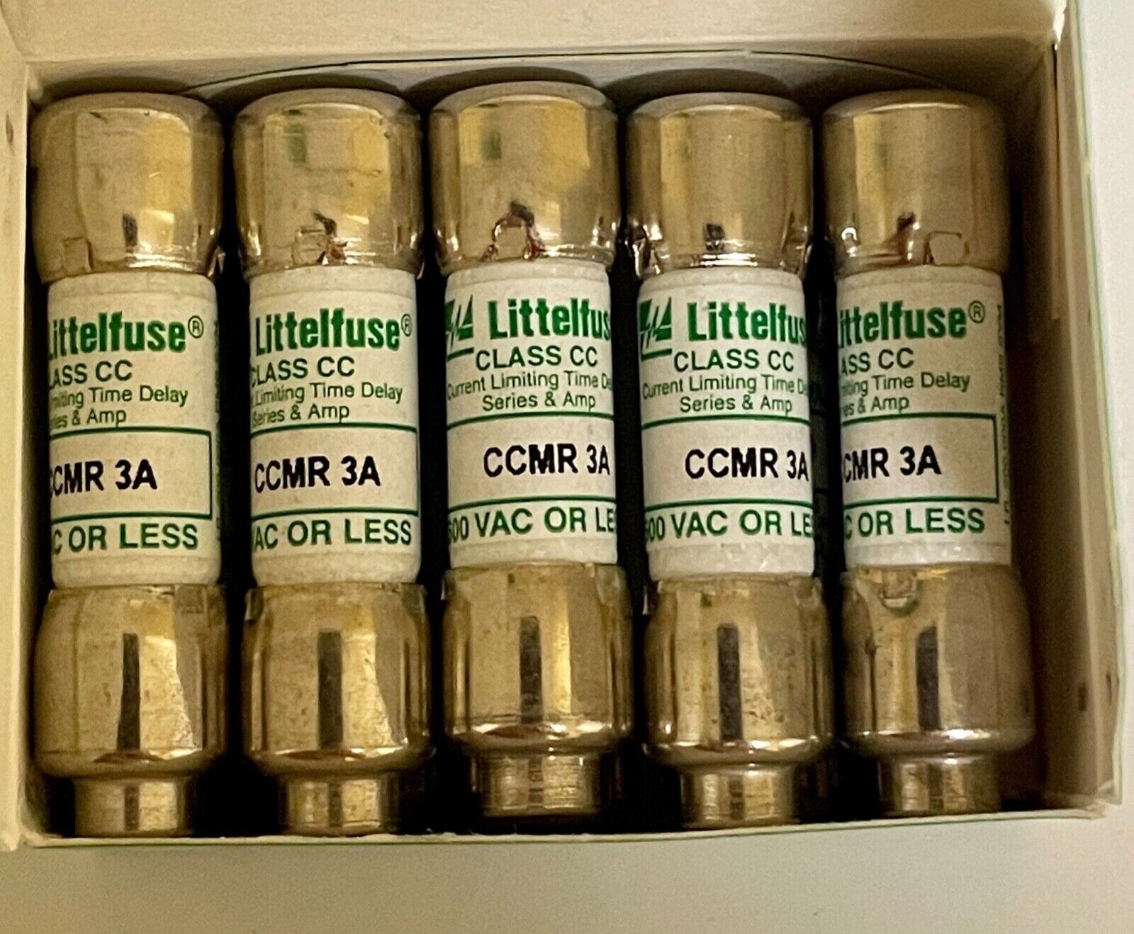 USA Stock(Box of 10) LittleFuse CCMR3A, CCMR003, CCMR-3A, 3A Class CC 600V fuse
