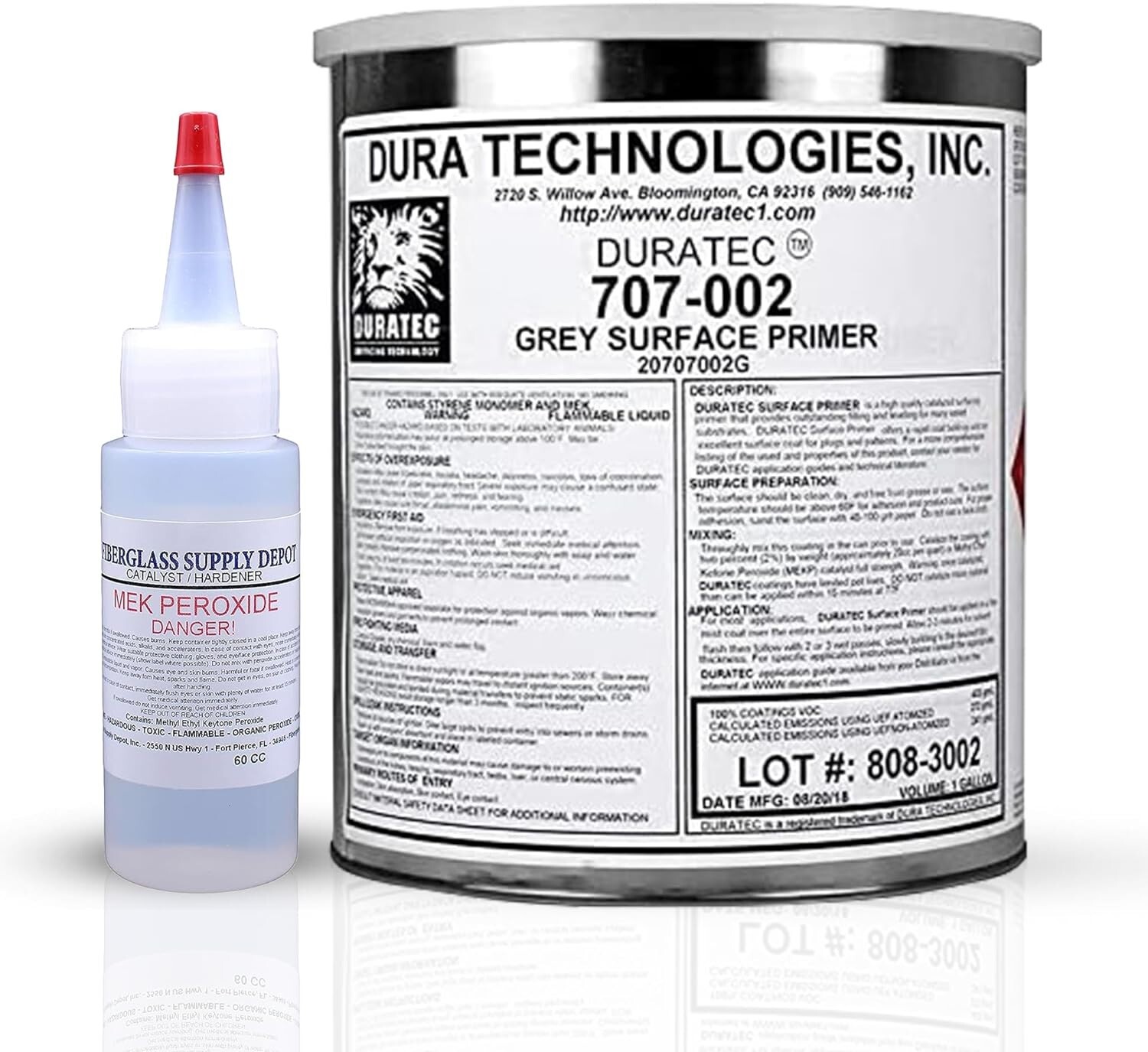 Duratec 707-002 Grey Surface Primer With 60cc Hardener – Gallon