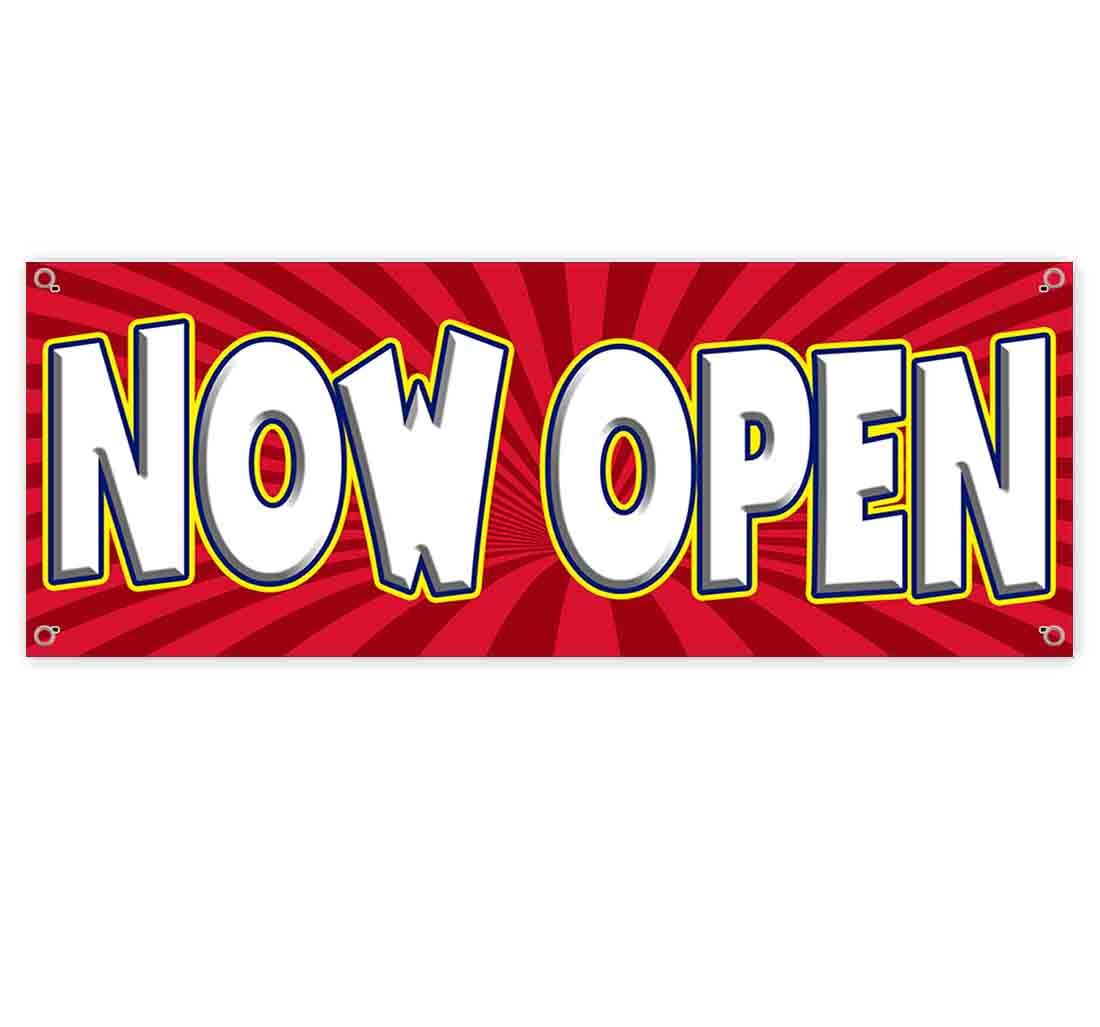NOW OPEN CLEARANCE BANNER Advertising Vinyl Flag Sign INV