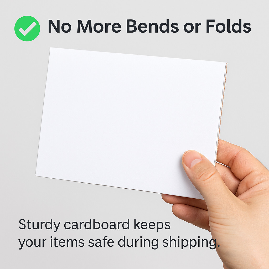 1000 White Rigid Photo Mailers 6.5×4.5 Cardboard Shipping Flats for Prints