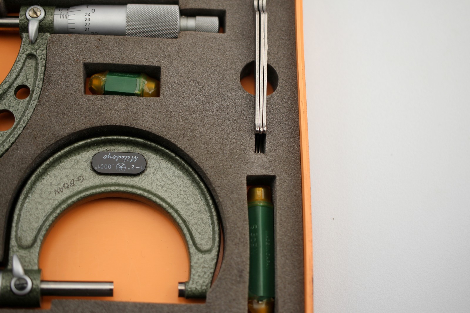 Mitutoyo 103-922 Outside Micrometer Set Standards 0-3″ Range Case Manual, Japan