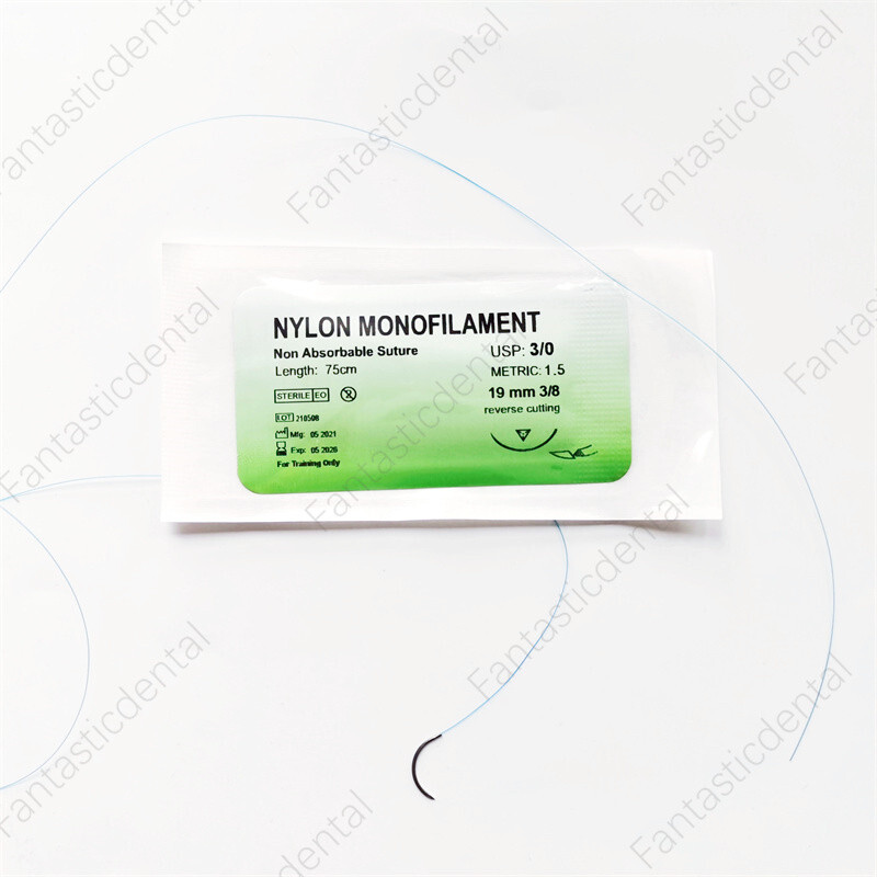 Dental Surgical Sutures Reverse Cut Suture Metric 1.5 Nylon Monofilament USP