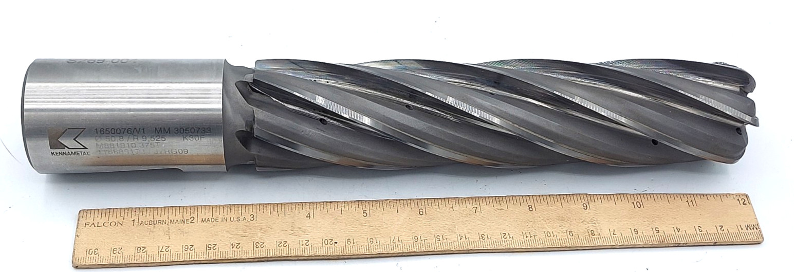 Kennametal M881910.375T 2″ Shank 9″ LOC 3/8″ Rad 6-Flute Carbide End Mill BOEING
