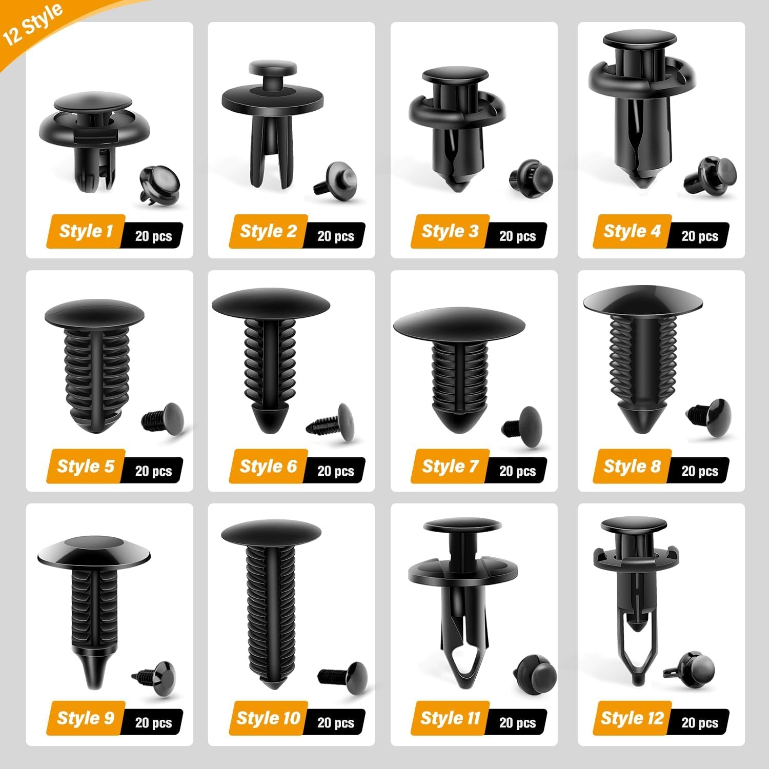 1105PCS 32 Sizes Car Retainer Clips Kit with Trim Removal Tools