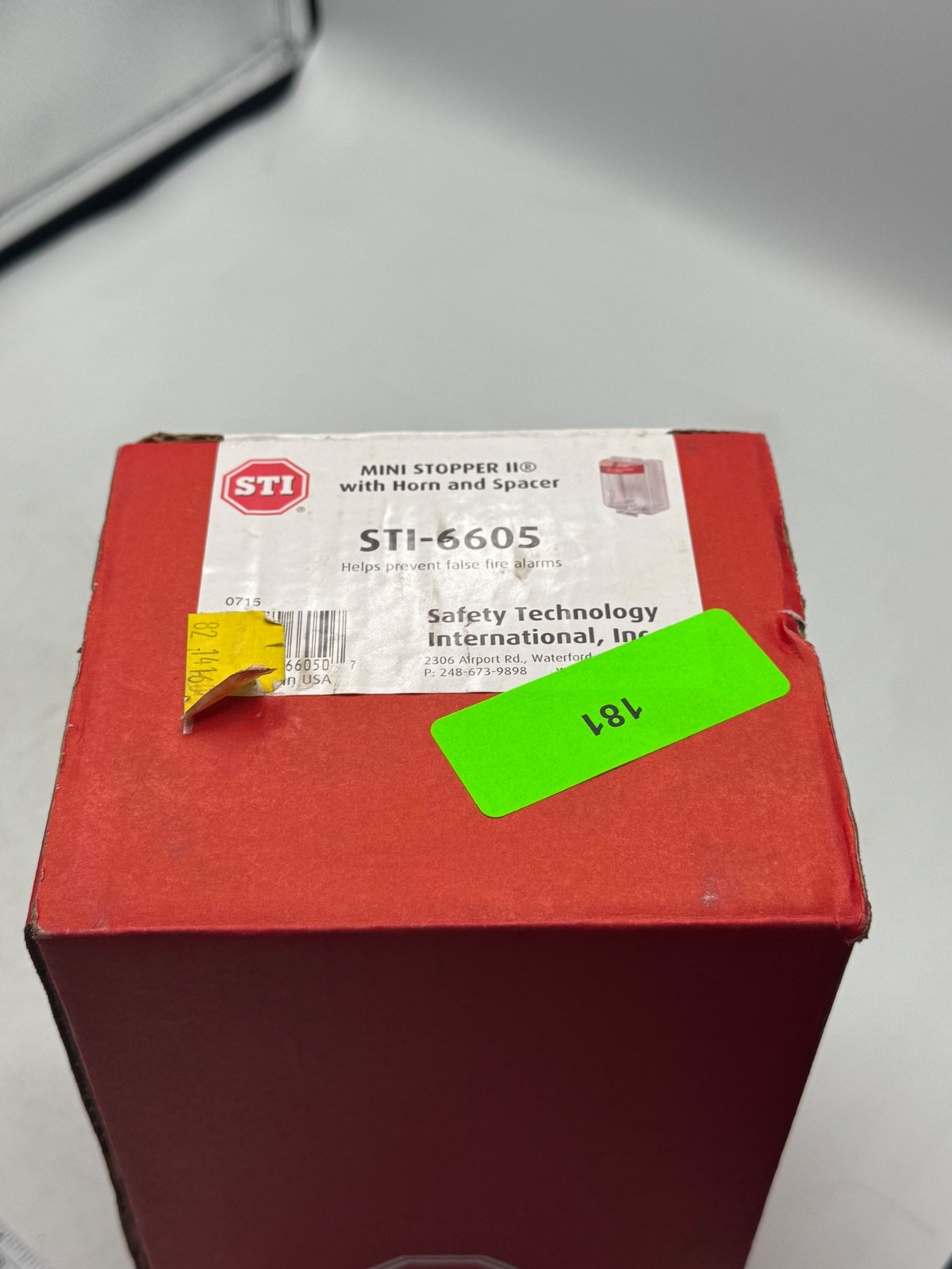 STI Mini Stopper II Fire Alarm Accessory STI-6605 Horn Spacer 95/105dB Clear