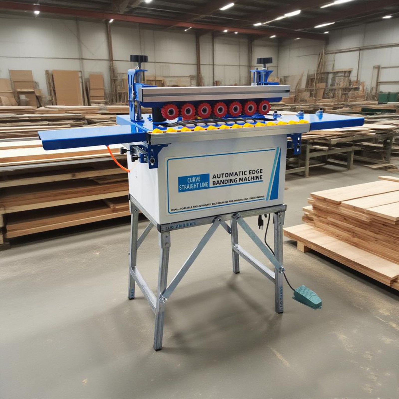 Electric Woodworking Automatic Edge Banding Machine 110V Automatic Strip Break