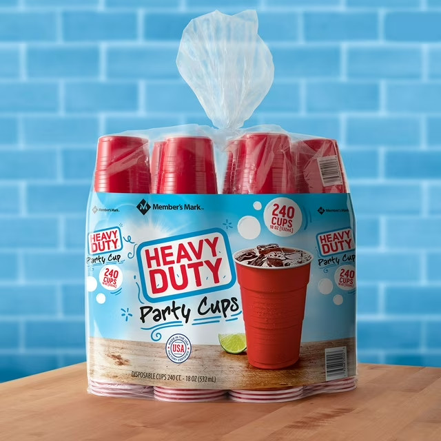 Member’s Mark Heavy-Duty Red Cups (18 oz., 240 ct.) Great Price
