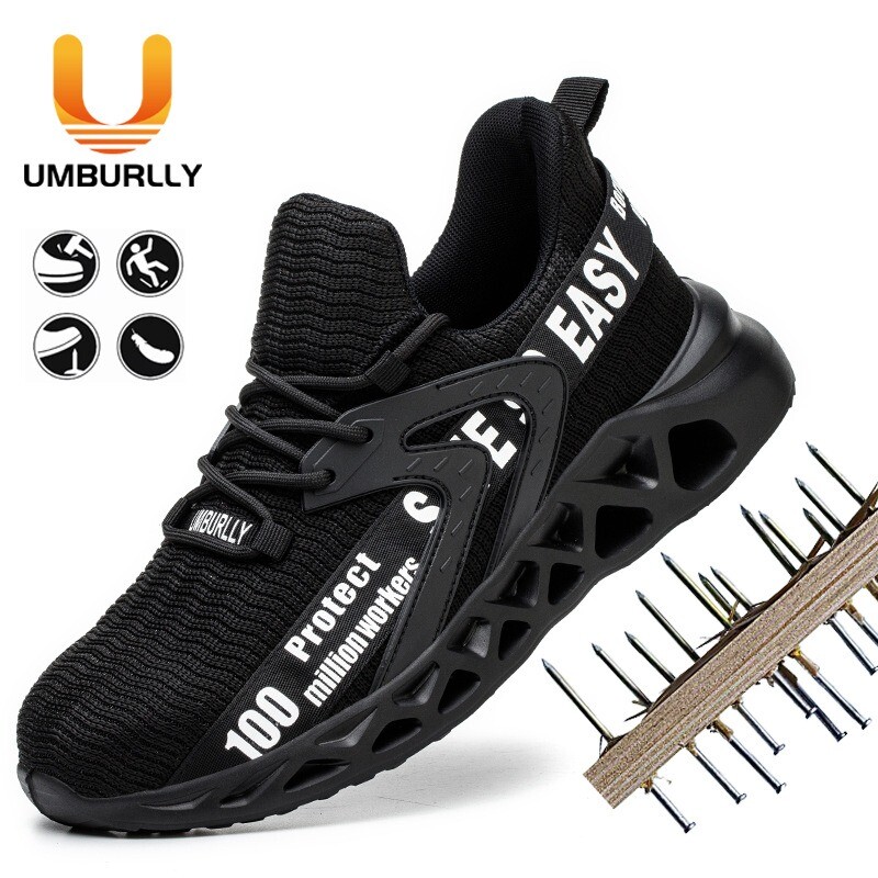 Safety Shoes Mens Work Shoes Steel Toe Cap Lightweight Walking Protective Shoes 311