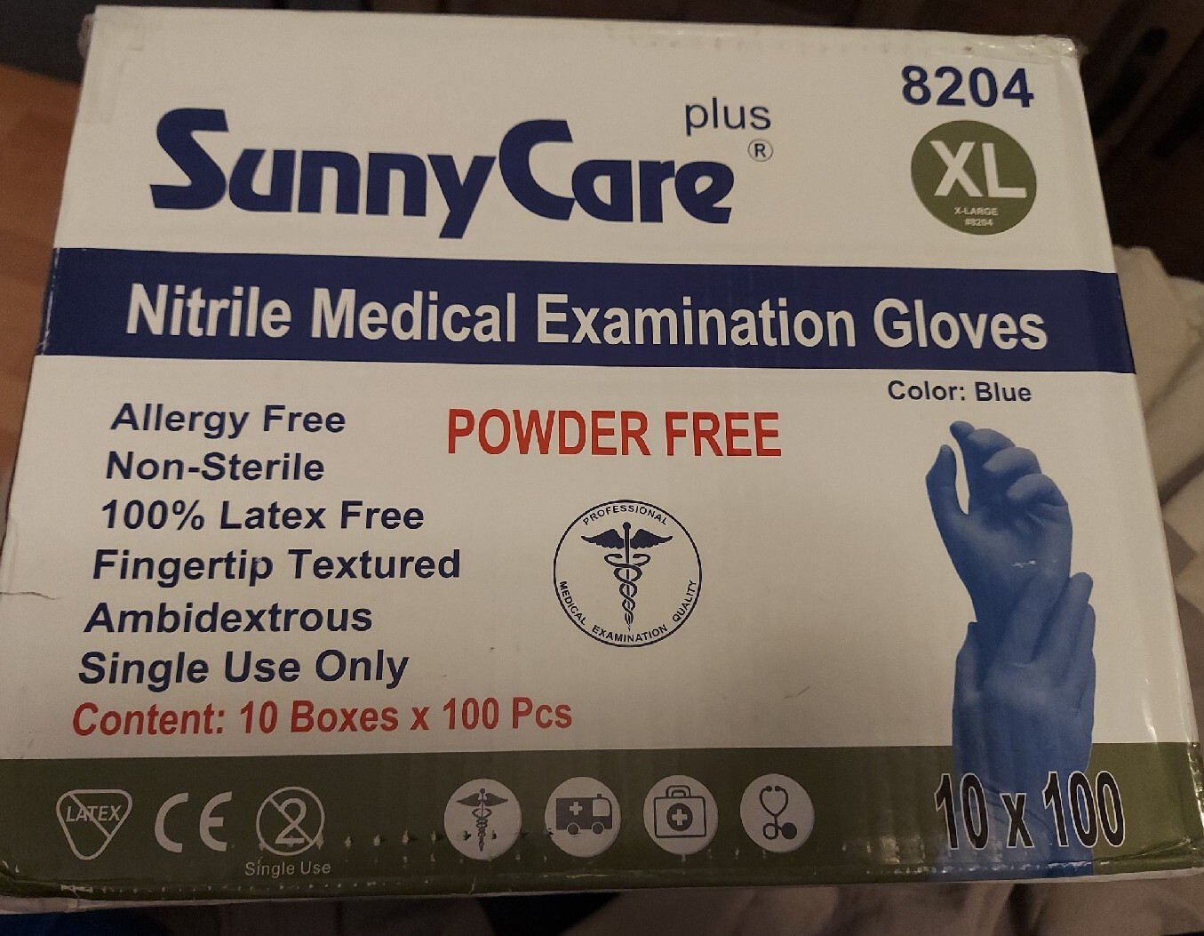 Nitrile medical XL gloves 10Boxes X 100Pcs