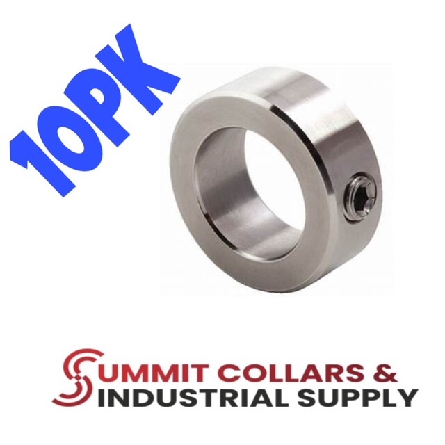 1-1/2” Bore Stainless Steel Shaft Collars Set Screw Style (10 PCS)