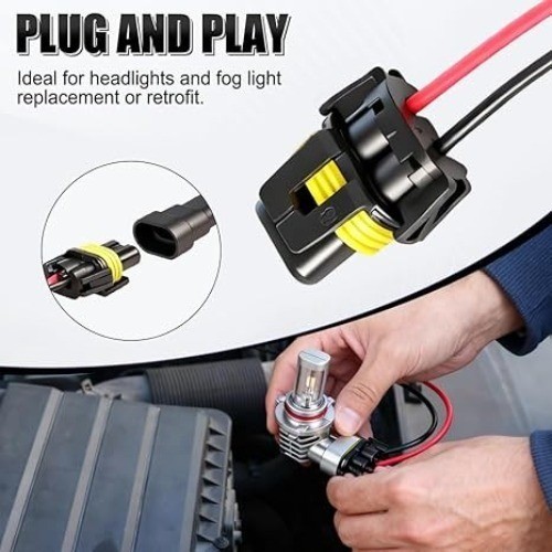 9005 9006 HB3 HB4 Female Adapter Wiring Harness Socket Connector for Headlight a