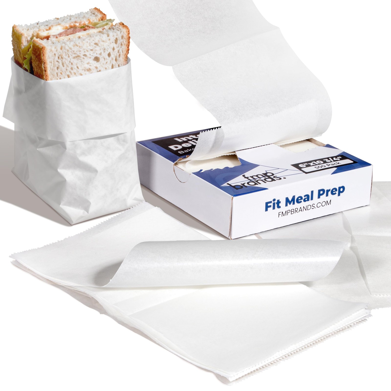 Fit Meal Prep 500 Pack 6 x 10.75 Inches Deli Wax Paper Sheets, 6 x 10.75»