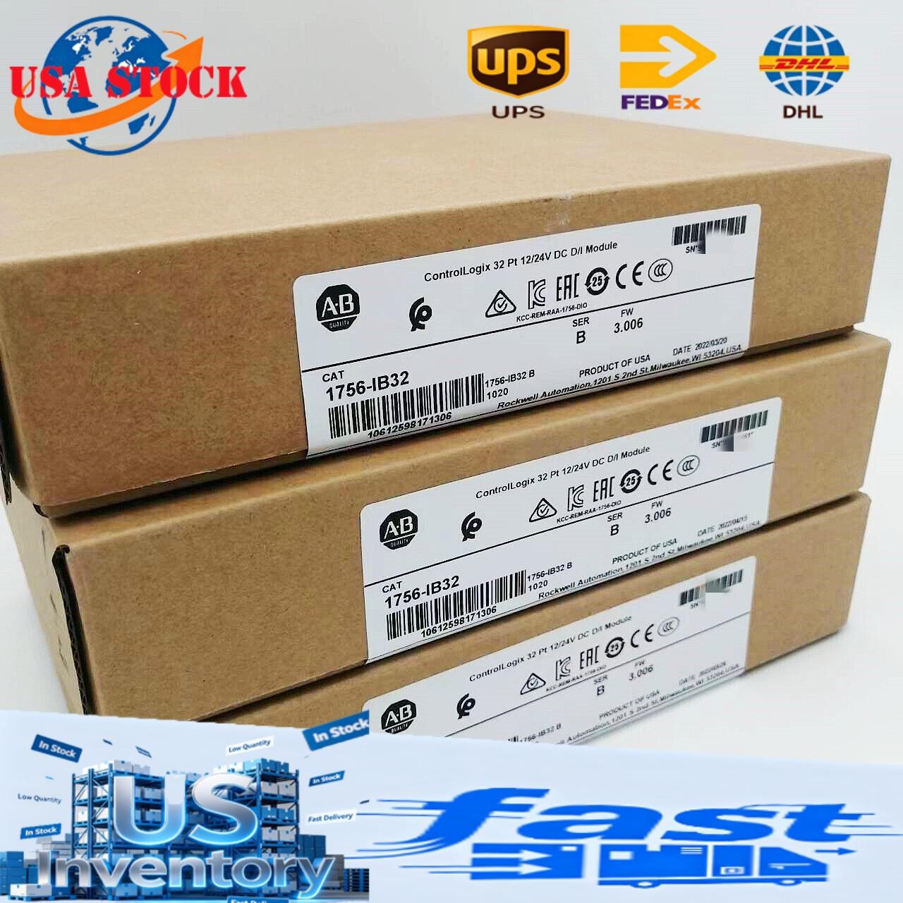 NEW- Allen Bradley 1756-IB32 AB SER B CONTROLOGIX 32 PT DC INPUT MODULE US USA