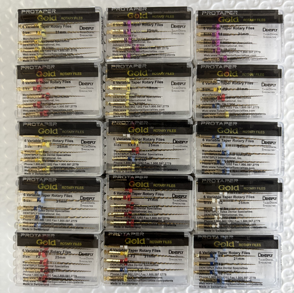 Dentsply Protaper Gold Rotary Files F1,F2,F3,S1,S2,SX Tulsa Assorted Endodontics