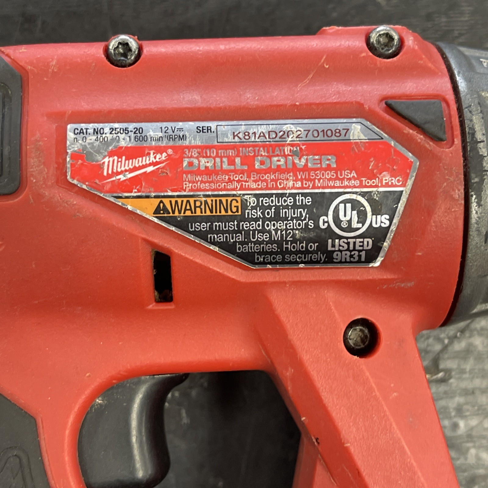 Milwaukee 2505-20 M12 FUEL Installation Drill/Driver Tool Only
