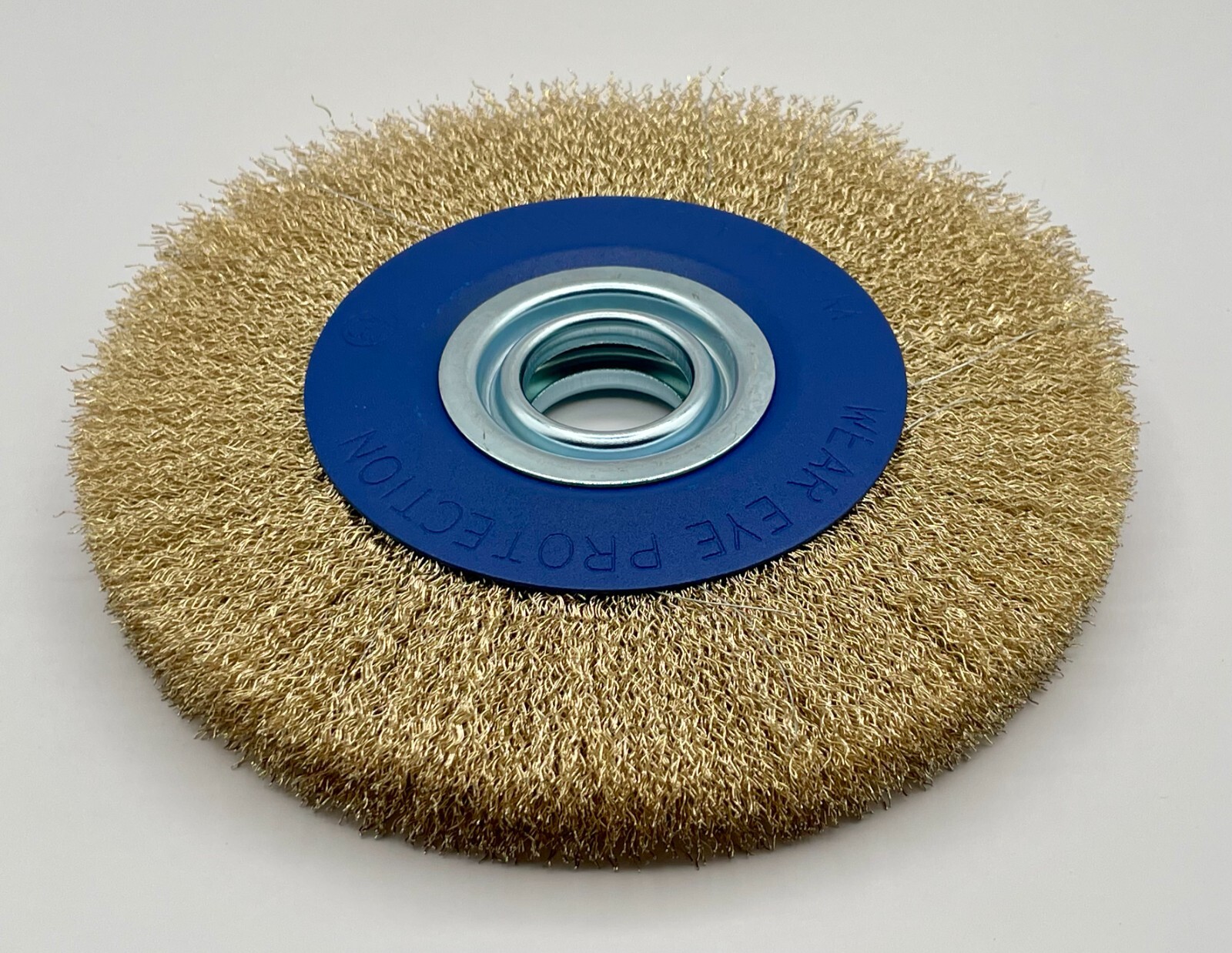 6″ INCH ROUND BRASS WIRE BRUSH WHEEL FOR BENCH GRINDER | RUST/PAINT REMOVAL 1Pc