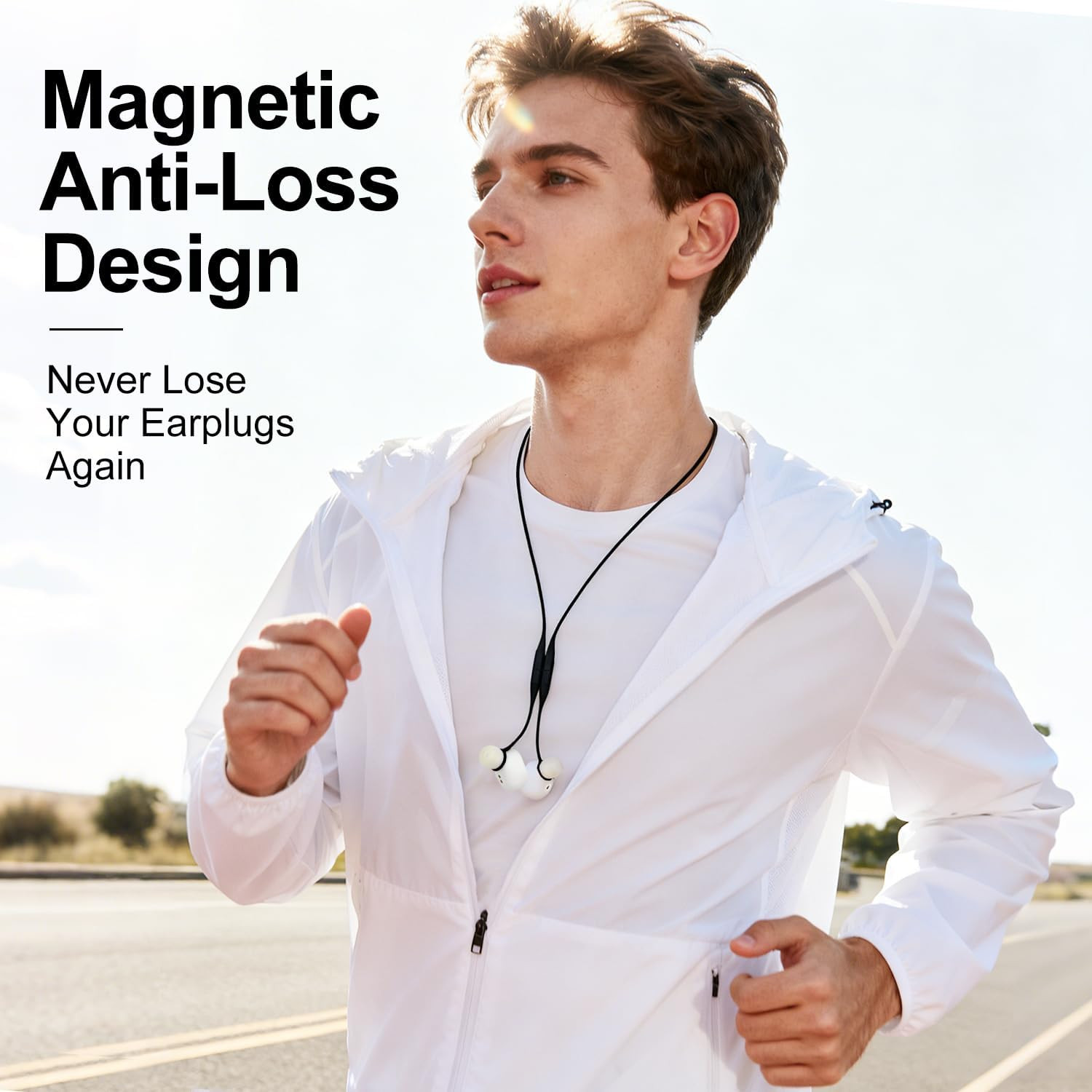 Magnetic Earplug Lanyard, Anti-Loss Earplug Cord Compatible with Loop Earplugs,