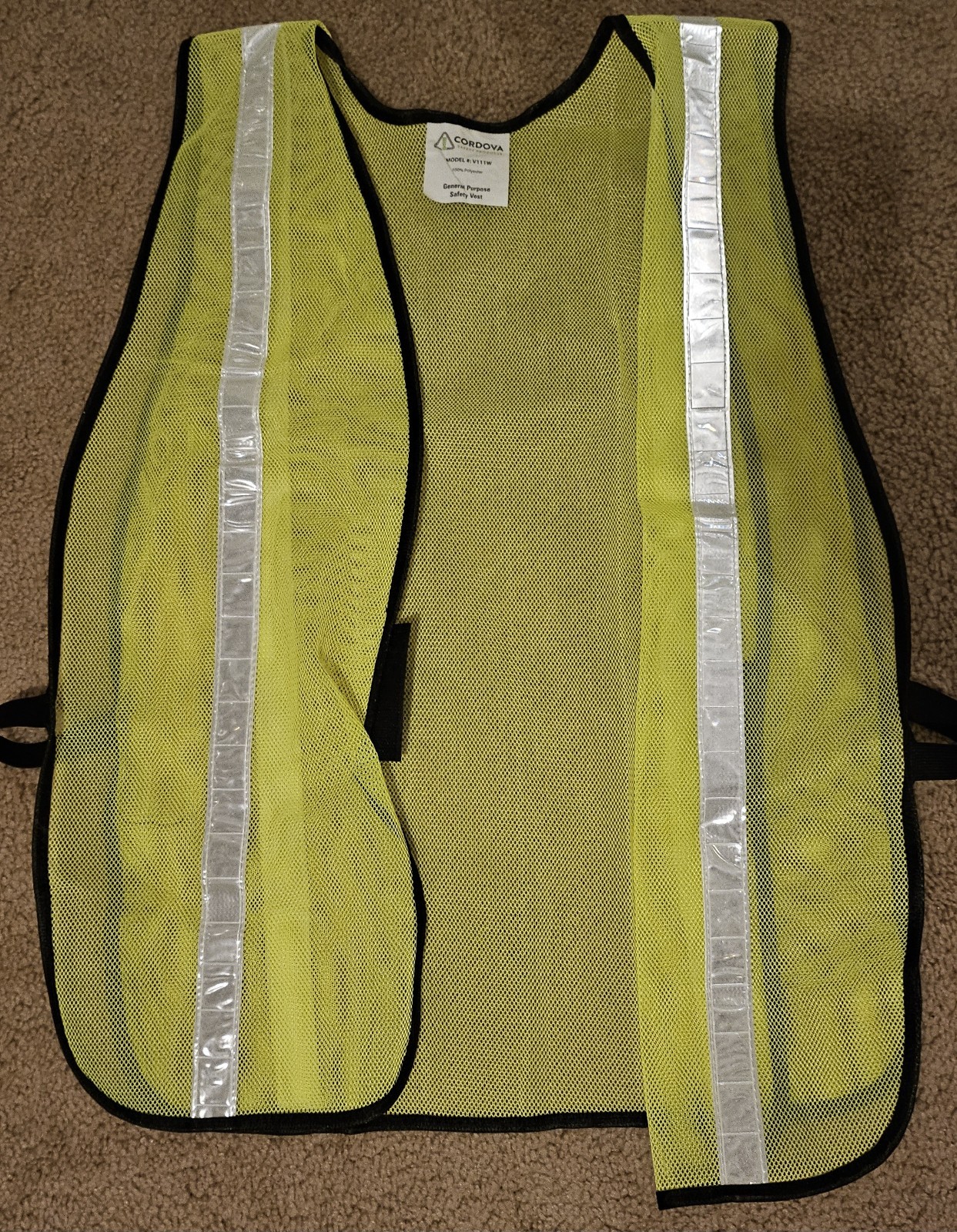 Cordova General Purpose Safety Men’s Vest Model # V111W – Reflective Tape