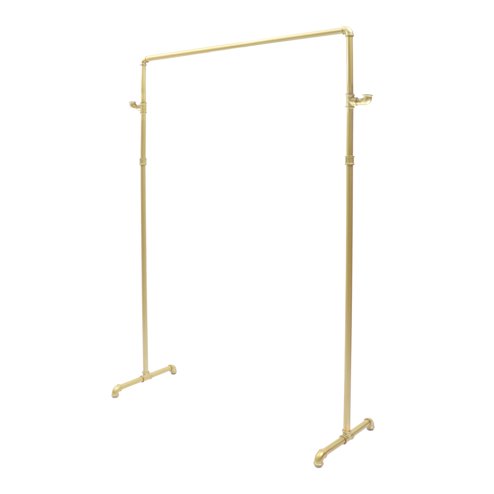 Nano Baking Paint 42.5in Vintage Standing Clothes Rack Portable External Hooks