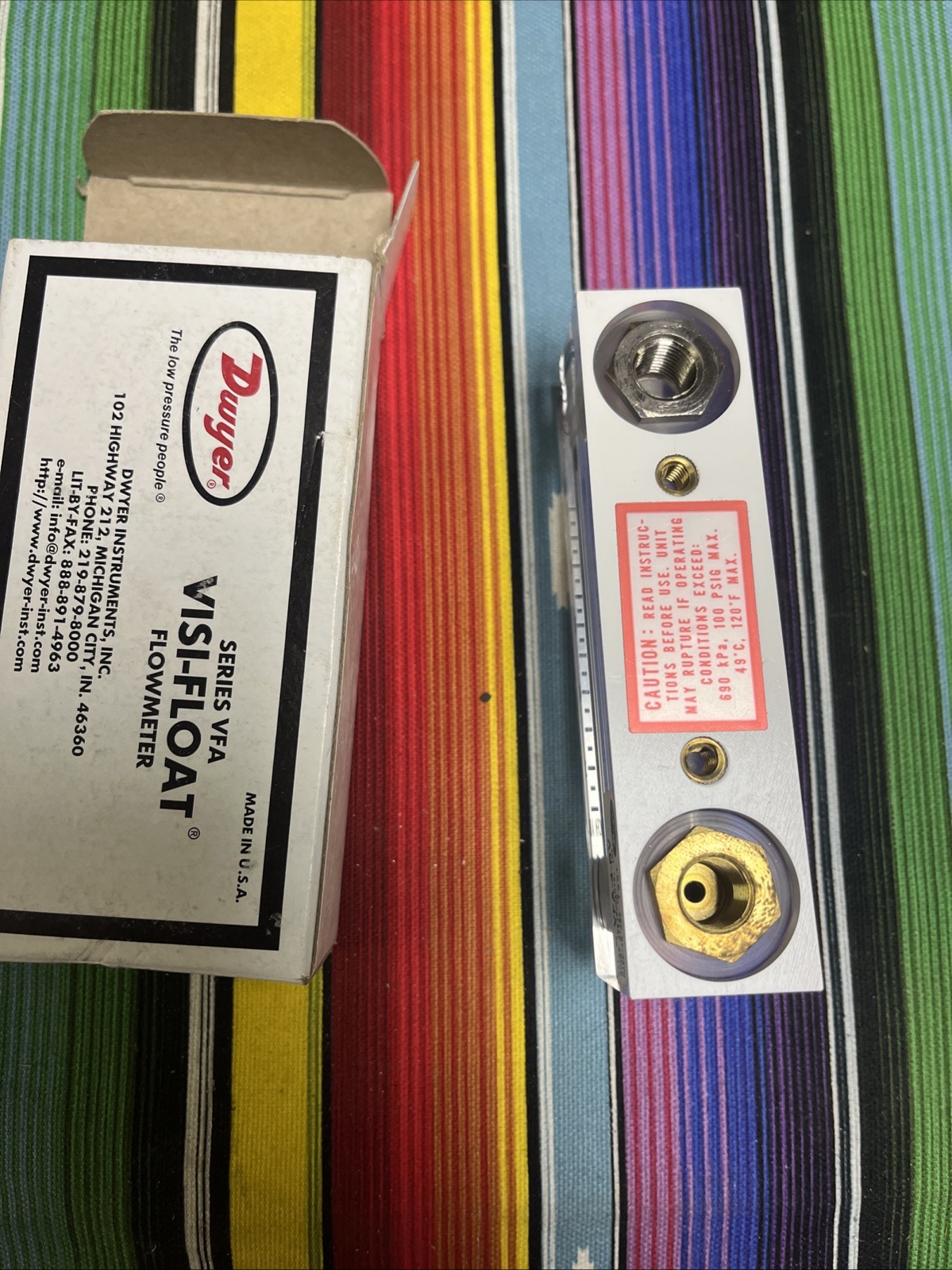 Dwyer Rate-Master Flowmeter RMA-10-SSV New Open Box No Knob