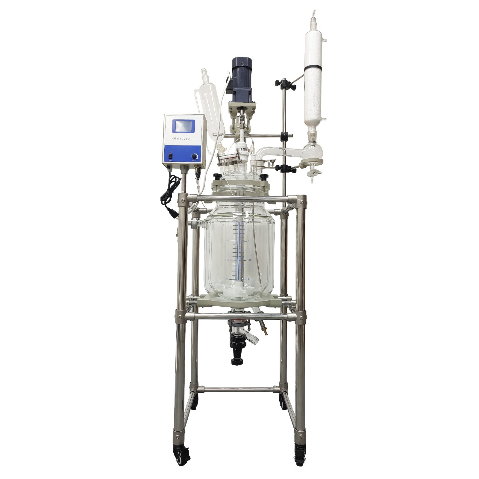 20L Jacketed Glass Reactor Jacketed Reactor 110V Jacketed Pilot Plant Reactors L