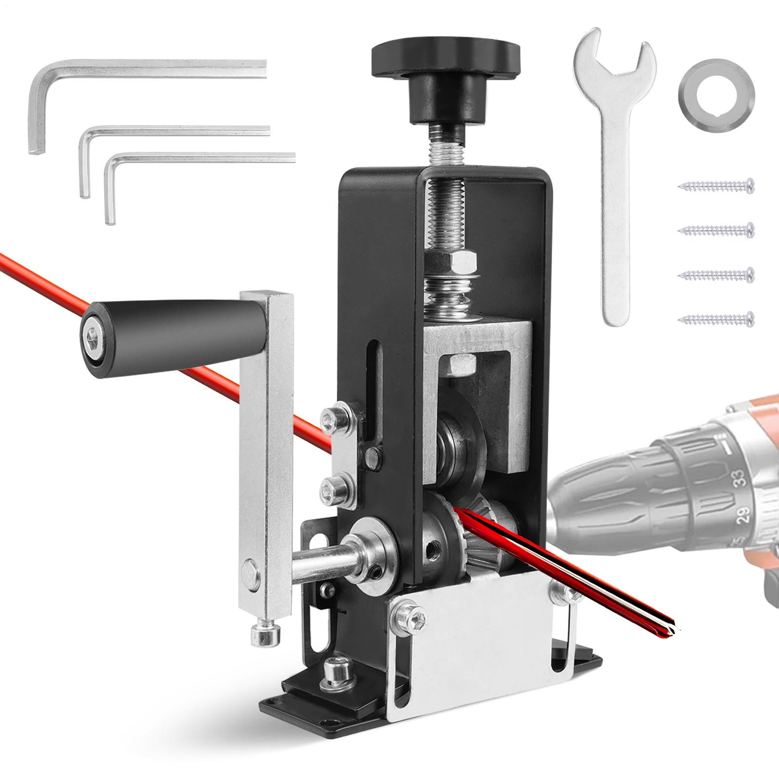 Manual Wire Stripping Machine Drill Powered Hand Crank Wire Stripper Tool 1-21MM