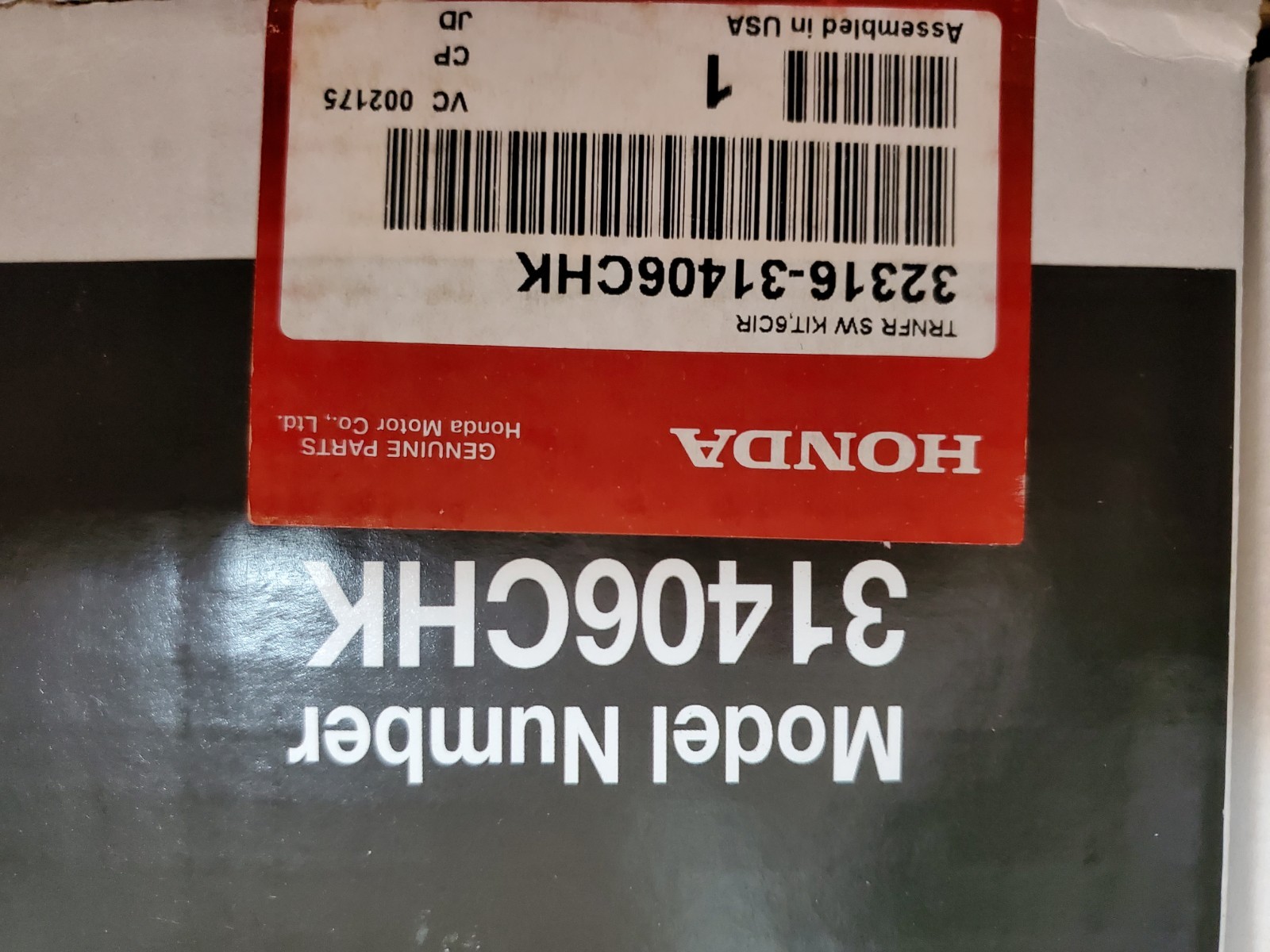 Honda 32316-31406CHK 6 Circuit 30amp Generator Transfer Switch Kit