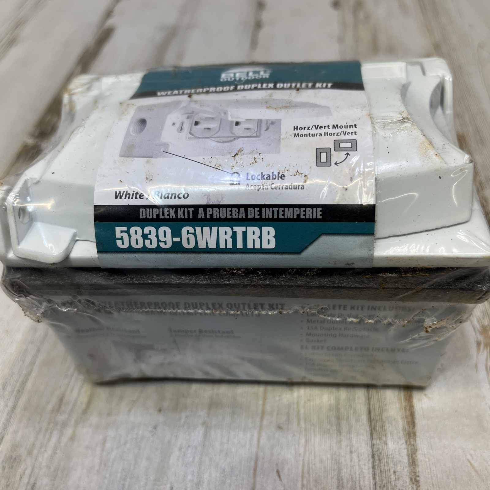 Bell Outdoor 1-5839 6WRTRB Gang Horizontal Waterproof Duplex Outlet Kit – White