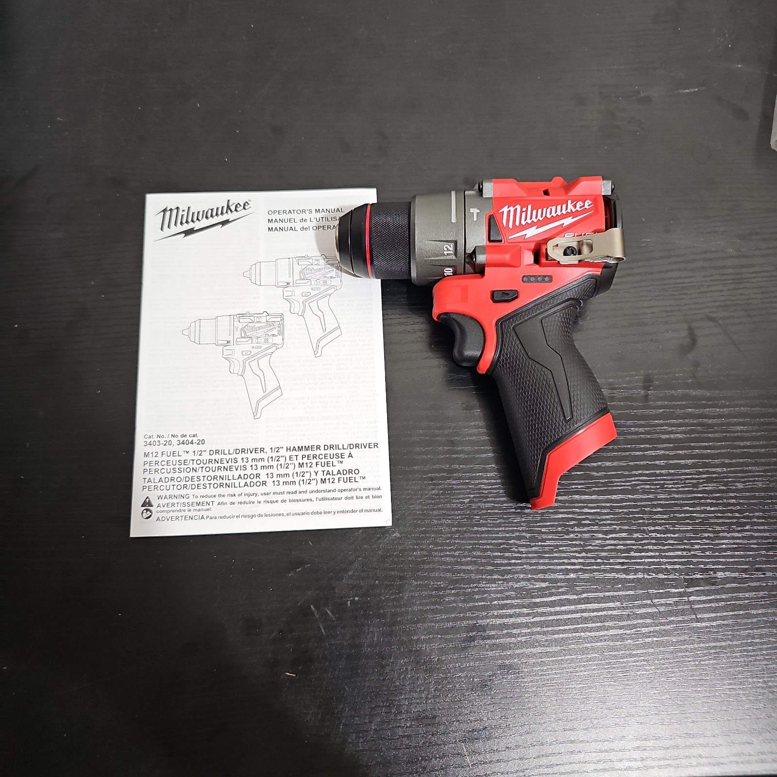 Milwaukee M12 Hammer Fuel Brushless Drill Driver Gen 3 3404-20 1/2″ Tool Only